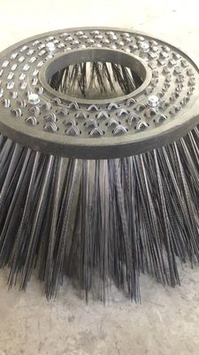 Base Outer Diameter 450mm Inner Diameter 200mm Flat Steel Wire Gutter Broom