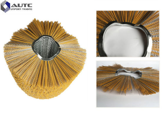 PP Wafer Snow Sweeper Brush Yellow Green Steel Base Outside 300mm-1500mm
