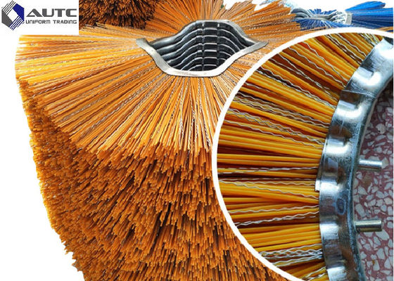 PP Wafer Snow Sweeper Brush Yellow Green Steel Base Outside 300mm-1500mm