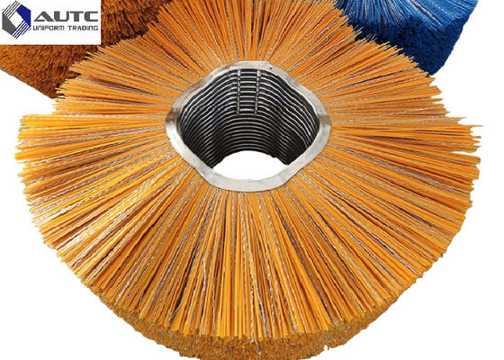 PP Wafer Snow Sweeper Brush Yellow Green Steel Base Outside 300mm-1500mm
