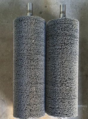 Abrasive Nylon Roller Brush For Polishing Wood Top Grit With Dupont Filament With Customized Diameter