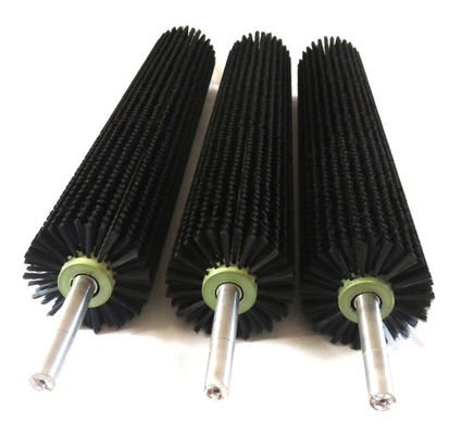 ROSH Stainless Steel Shaft Nylon Bristle Cylindrical Roller Brush