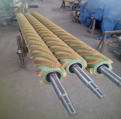 Special Shaped Spiral Brush Roller For Industrial Dust Removal And Plate Surface Debris Cleaning