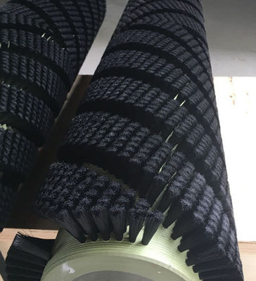 1050*190mm Black Nylon Cleaning Brush Screw Cleaning Roll