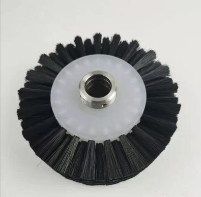 Black Nylon Hard Bristle Polishing Roller Brush