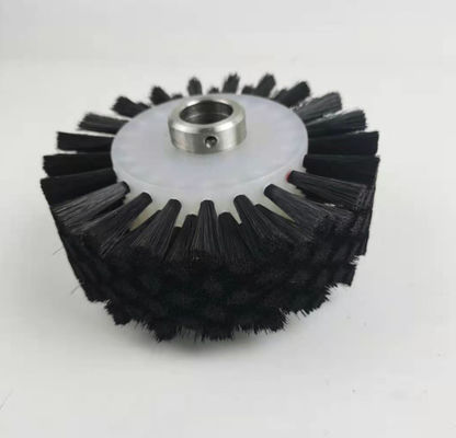 Black Nylon Hard Bristle Polishing Roller Brush