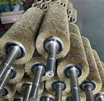 Circular Stainless Steel Shaft Pickling Copper Wire Roller Brush