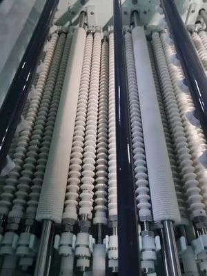 Photoelectric Glass Cleaning Machine Brush Rubber Roller , Corrosion Resistant Cylindrical Roller Brush
